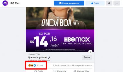 Imagem de HBO Max advertises with Ivete Sangalo and is cursed on Facebook